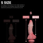 Realistic dual-layer dildo from Hot Surge Fantasy by Oieffur, showing sculpted detailing and lifelike design.
