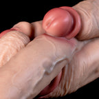 Hermavex multi cock dildo, close-up of the slim tip and top head