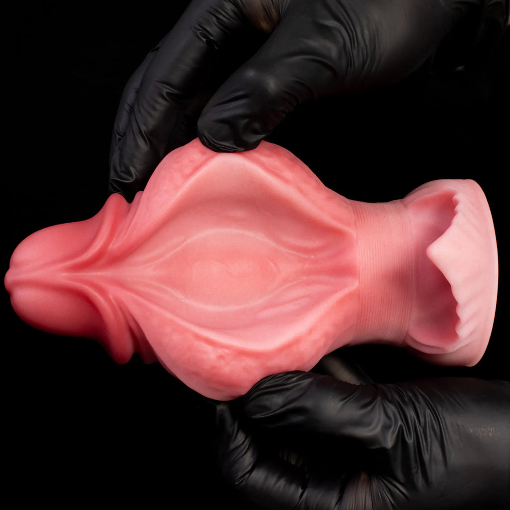 Oieffur Fissure Fantasy Stroker petal-folded platinum silicone fantasy dildo for sensual pleasure and soft silicone feel.