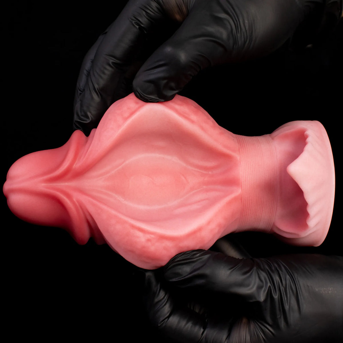 Oieffur Fissure Fantasy Stroker petal-folded platinum silicone fantasy dildo for sensual pleasure and soft silicone feel.