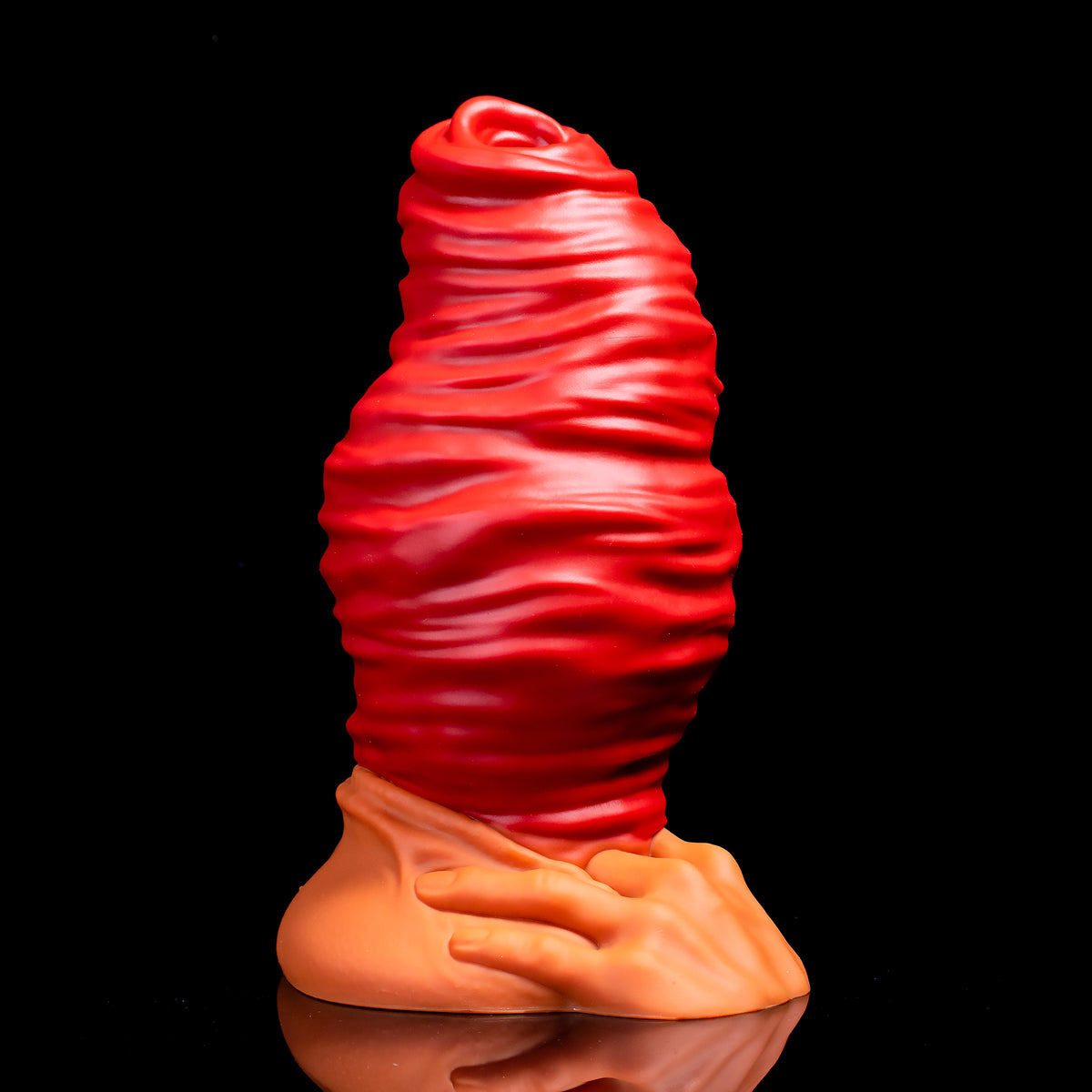 Oieffur Fantasy Dildo mirror anal plug designed to mimic anal prolapse, featuring sculpted detail and expandable design for adult use.