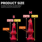 Firewolf silicone dildo by Oieffur, depicting a wolf and dog design with sculpted detail for adult use.