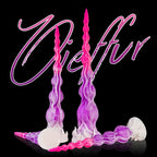 Oieffur Stardust Shuttle fantasy dildo with bead chain and prostate stimulation features, showcasing a sleek, sculpted design.