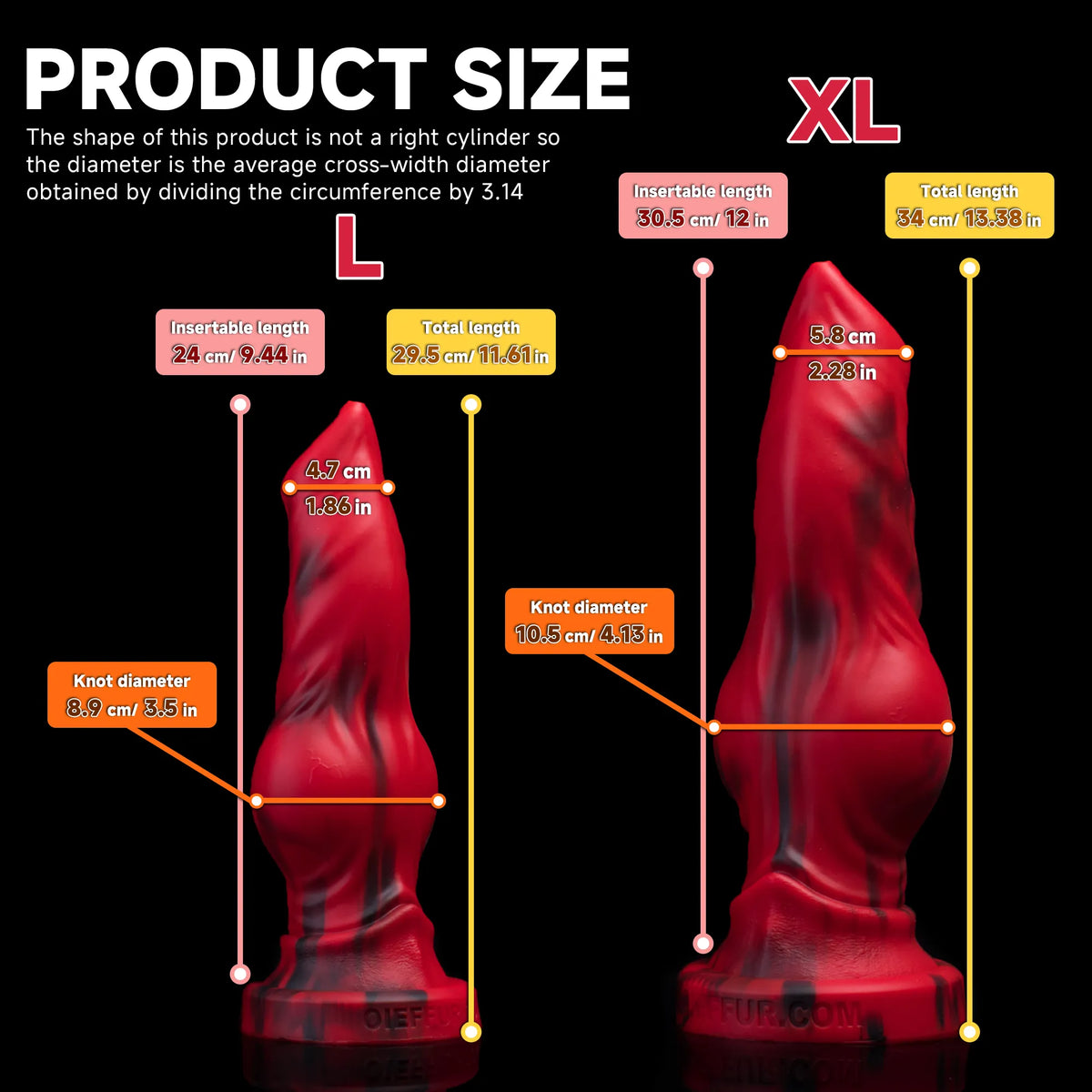 Firewolf wolf and dog silicone dildo by Oieffur, showing detailed wolf and dog features in a sculpted design.