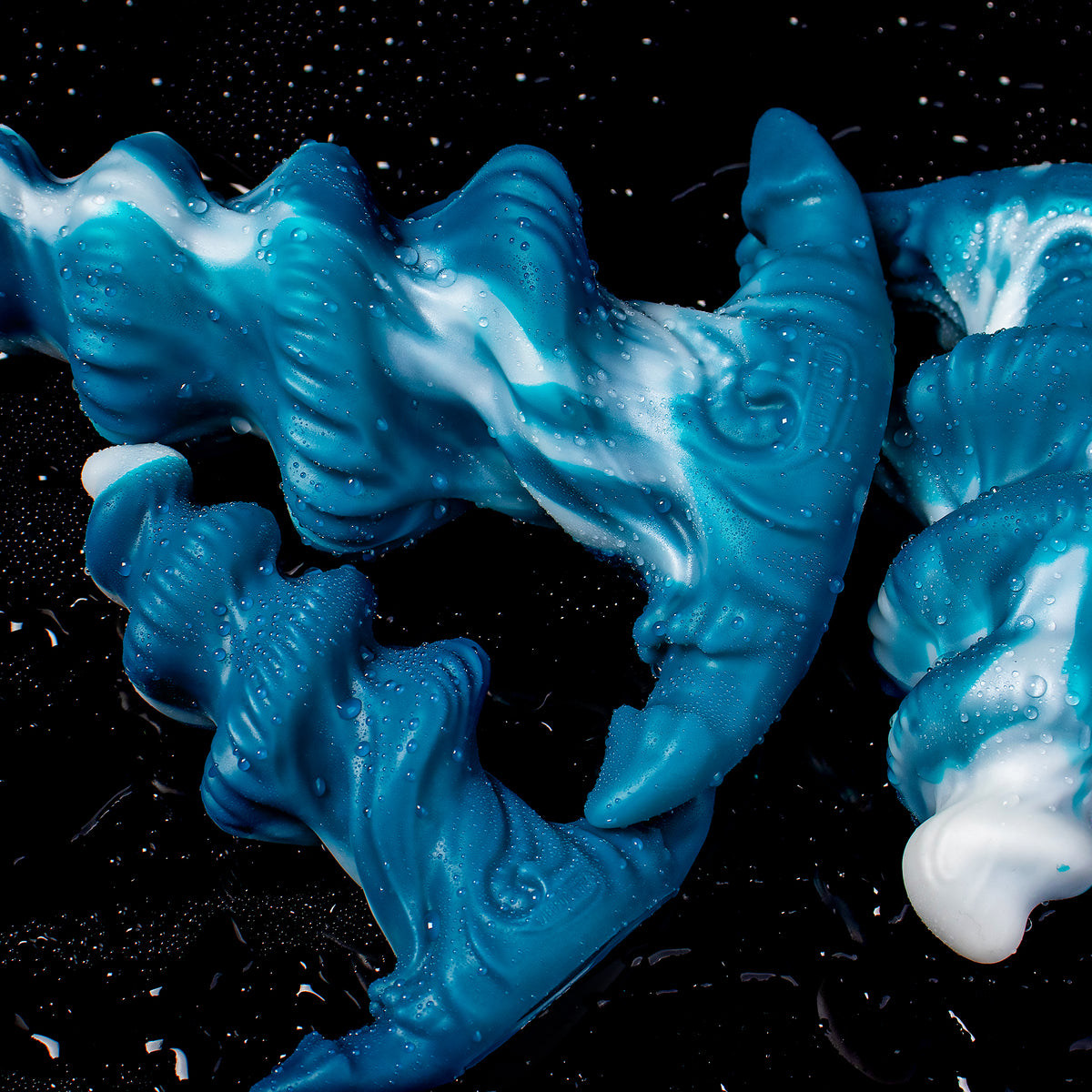 Oieffur Shark Egg Spiral Anal Plug from Fantasy Dildos collection, available in three sizes, with a shiny, sculpted design.