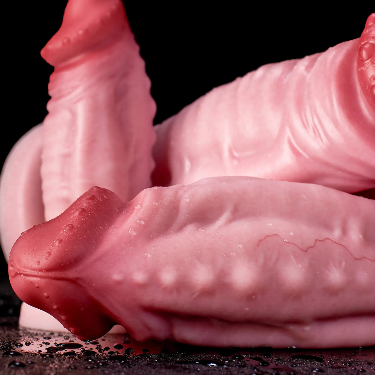 Realistic Sword Demon Giant Dildo by Oieffur with strong suction cup, featuring sculpted surface and detailed design.