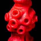 Oieffur Abyssal Depths beaded dildo made of platinum silicone, featuring sculpted beads for sensory stimulation.