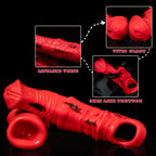 Oieffur Storm Horse male extender sleeve, sculpted penis sheath in flesh tone, designed for enhanced intimacy and comfort.