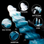 Oieffur Thick Conqueror Platinum silicone fantasy dildo with tapered design, sculpted shape, and smooth surface for adult pleasure.