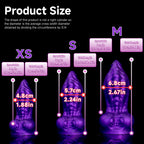 Skyline Challenger Platinum silicone squirt dildo from Oieffur, detailed view of the fantasy dildo with sculpted surface.