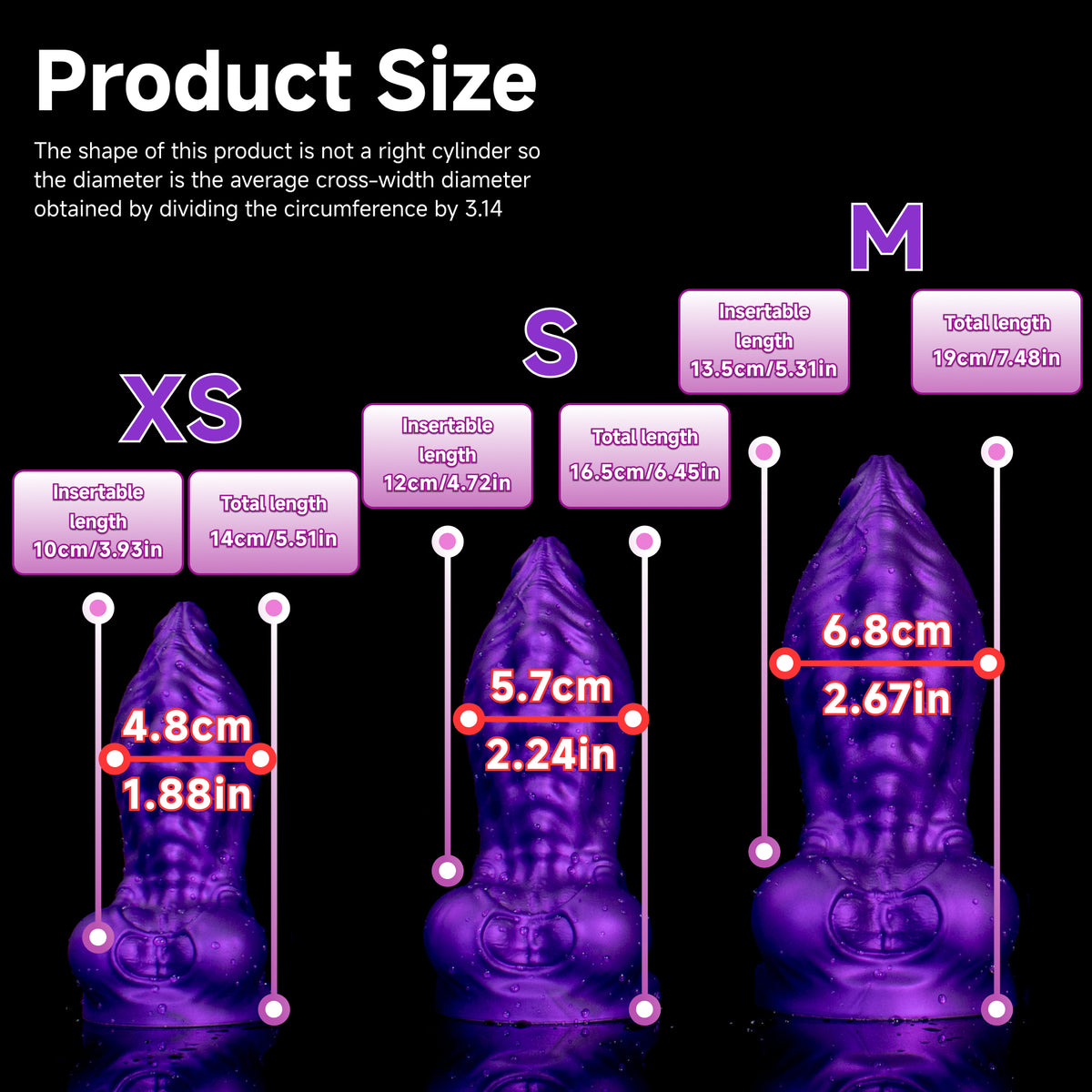 Skyline Challenger Platinum silicone squirt dildo from Oieffur, detailed view of the fantasy dildo with sculpted surface.