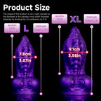 Oieffur Skyline Challenger Platinum silicone fantasy dildo with sculpted design and defined shape for adult pleasure.