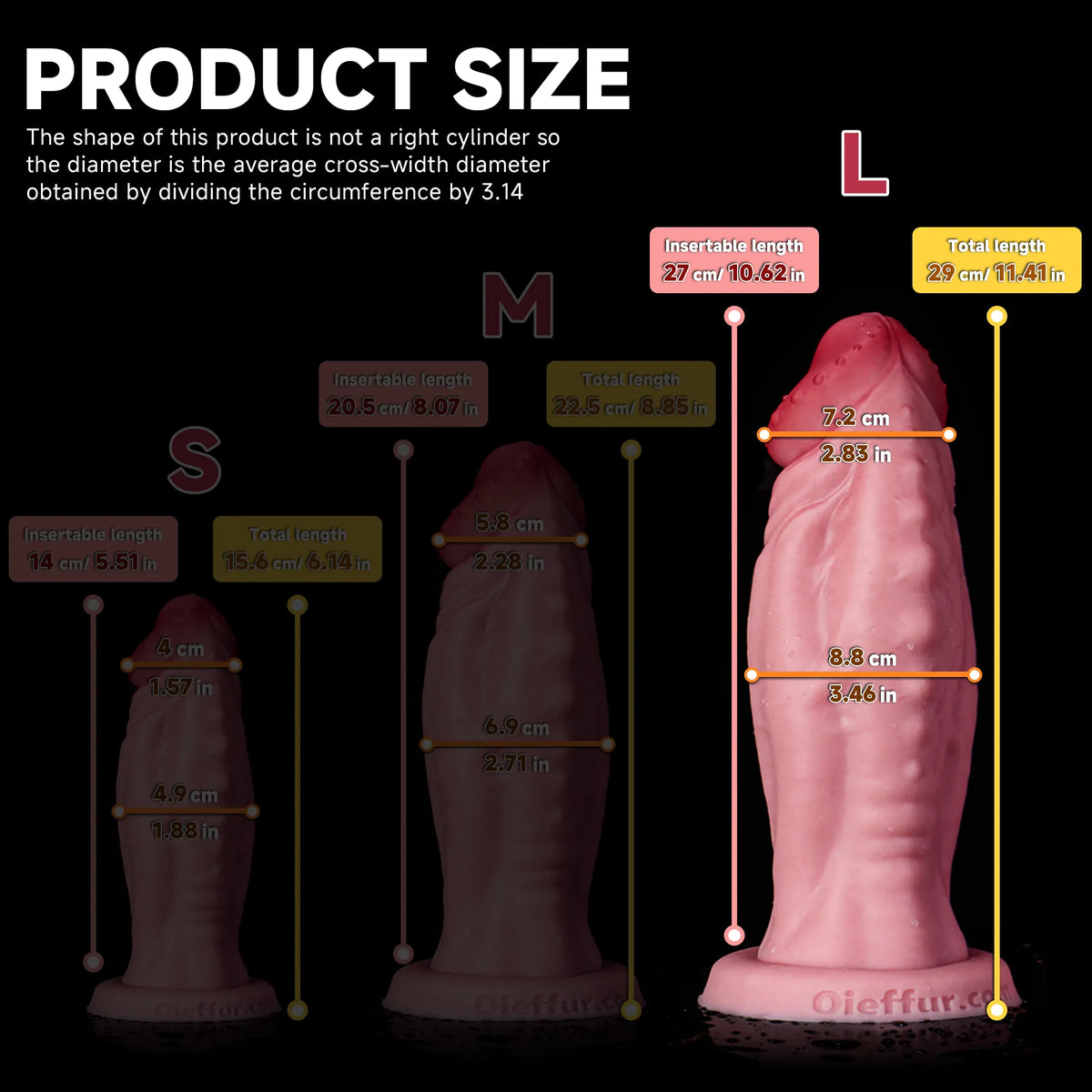 Realistic Sword Demon Giant Dildo with strong suction cup from Oieffur, showing sculpted detailing and realistic design.