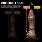 Realistic dual-layer dildo from Oieffur's Hot Surge Fantasy collection, showing sculpted surface and realistic design.