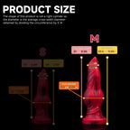 Firewolf silicone dildo by Oieffur, shaped like a wolf and dog, with sculpted surface detail.