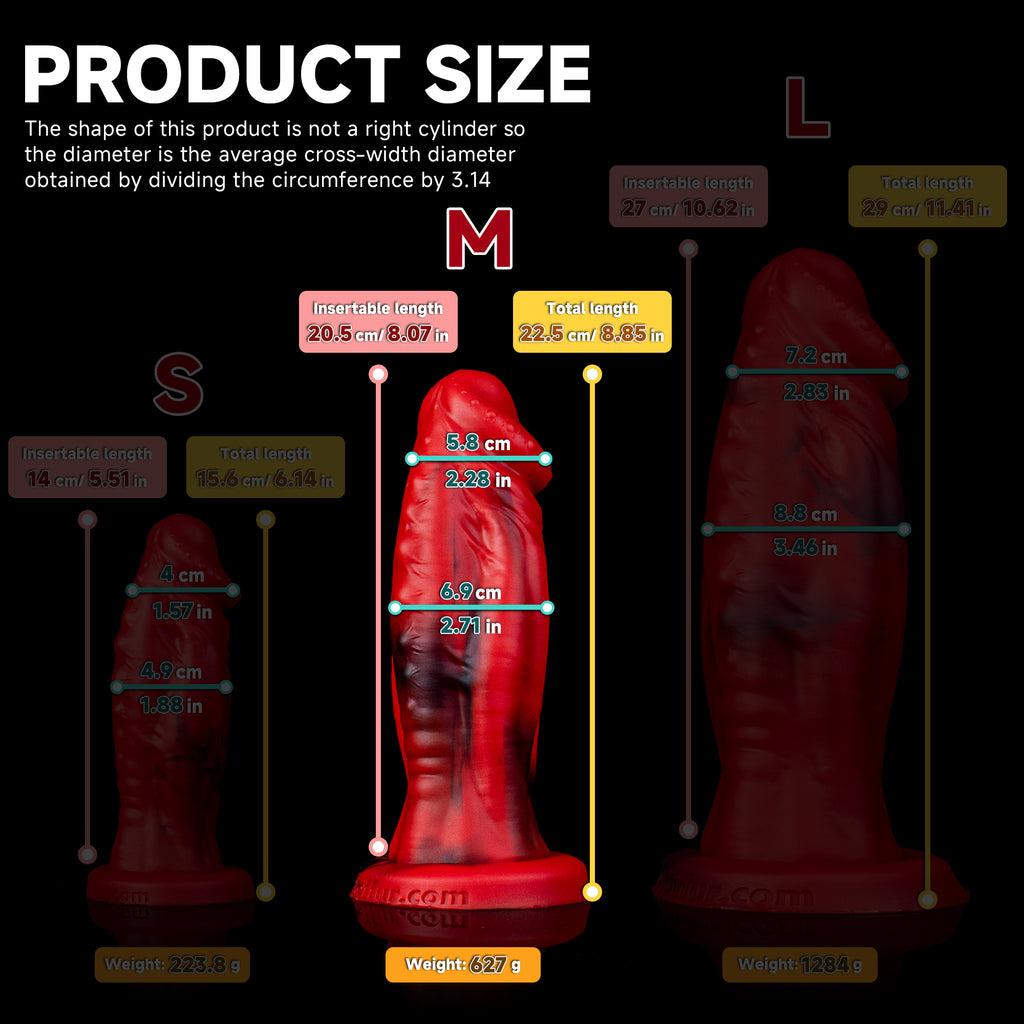 Realistic Sword Demon Giant Dildo by Oieffur with strong suction cup, sculpted detailing, and life-like appearance for adult pleasure.