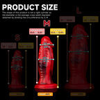 Realistic Sword Demon Giant Dildo by Oieffur with strong suction cup, sculpted detailing, and life-like appearance for adult pleasure.
