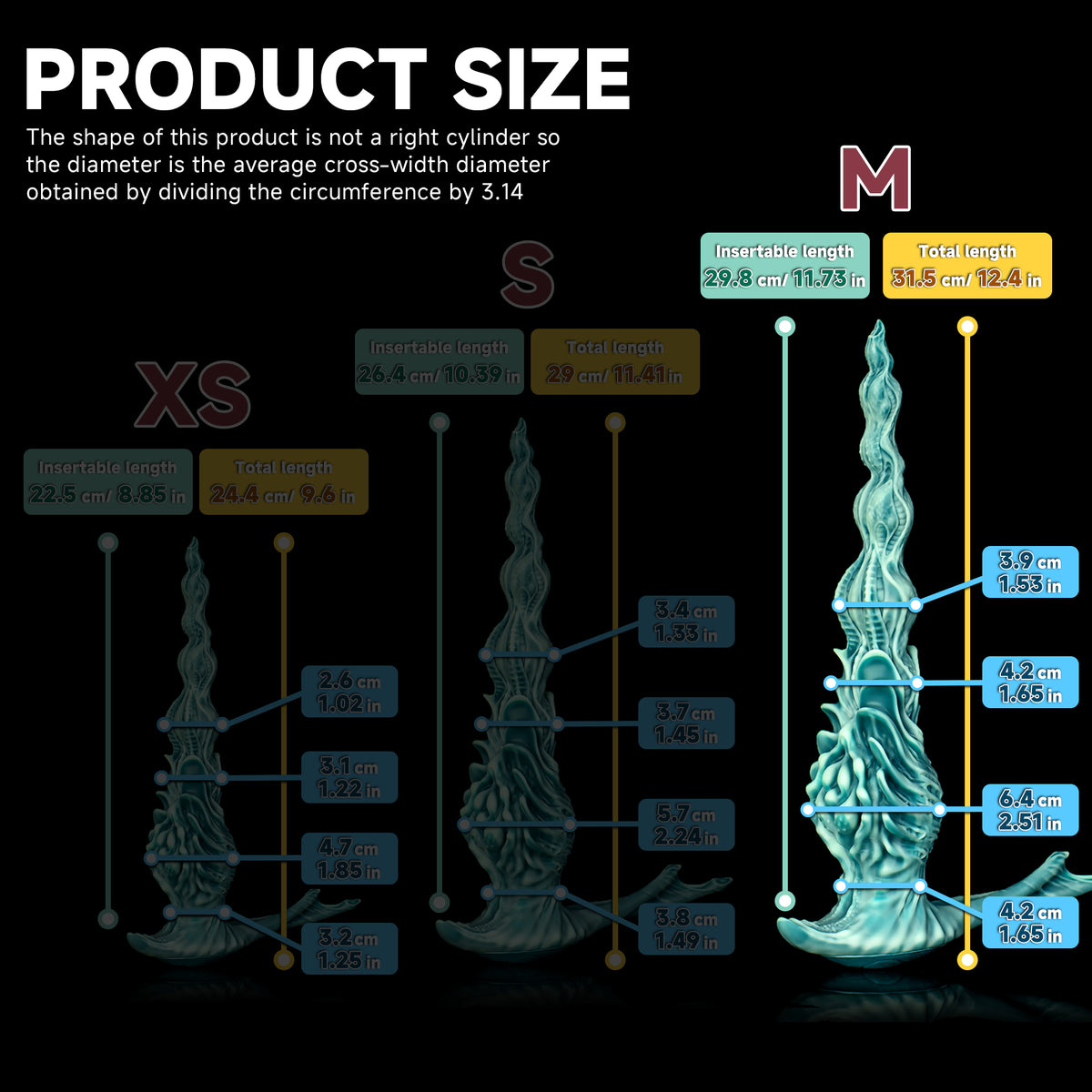 Oieffur Winding Fantasy Dildo with sculpted beads for pleasure, featuring a detailed, colorful design and defined shape for intimate use.