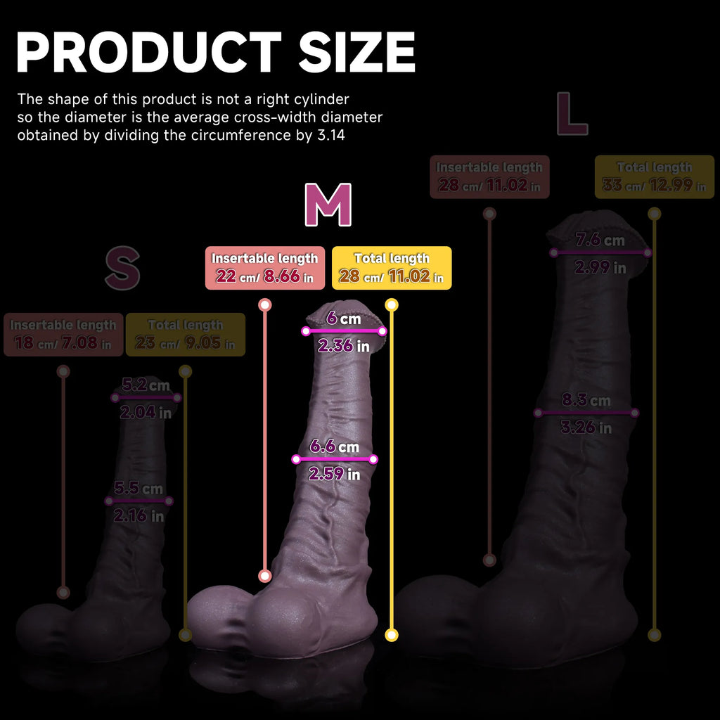 Centaur Horse dildo from Oieffur, made of safe platinum silicone with sculpted surface.