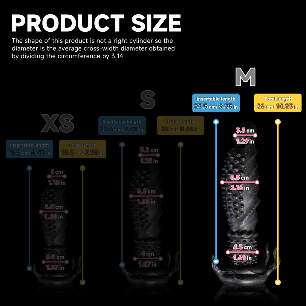 Black platinum silicone Abyss spiked dildo from Oieffur's fantasy dildos collection, featuring a sculpted, spiked design.