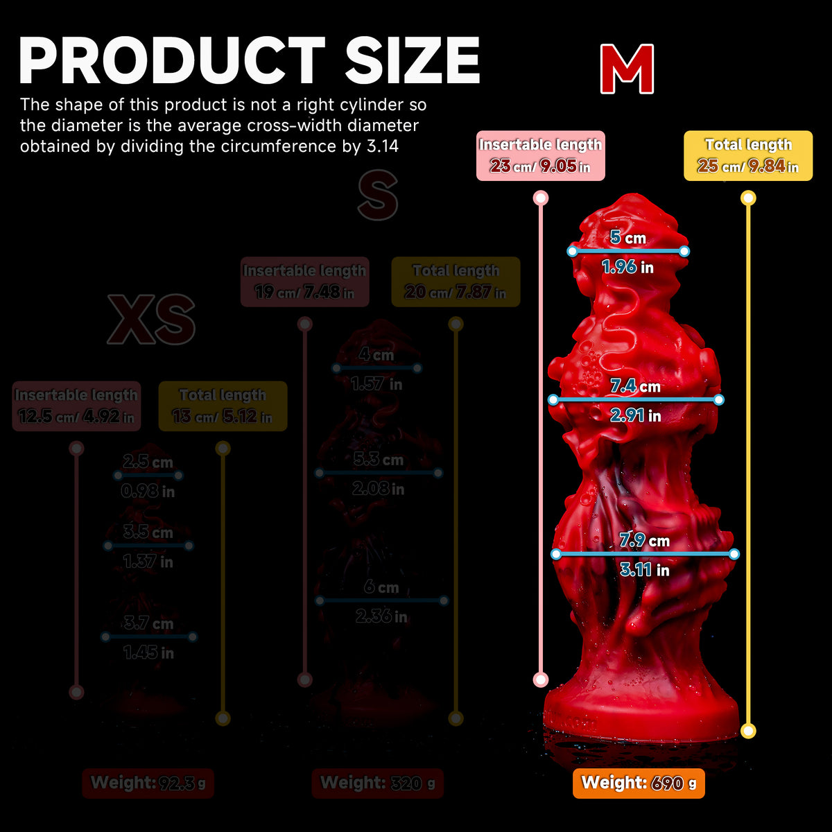 Oieffur Abyssal Depths beaded dildo made of platinum silicone, designed for fantasy pleasure and anal stimulation.
