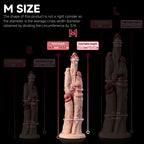 Hermavex multi cock dildo size M, total length 36.9 cm, usable length 34.4 cm