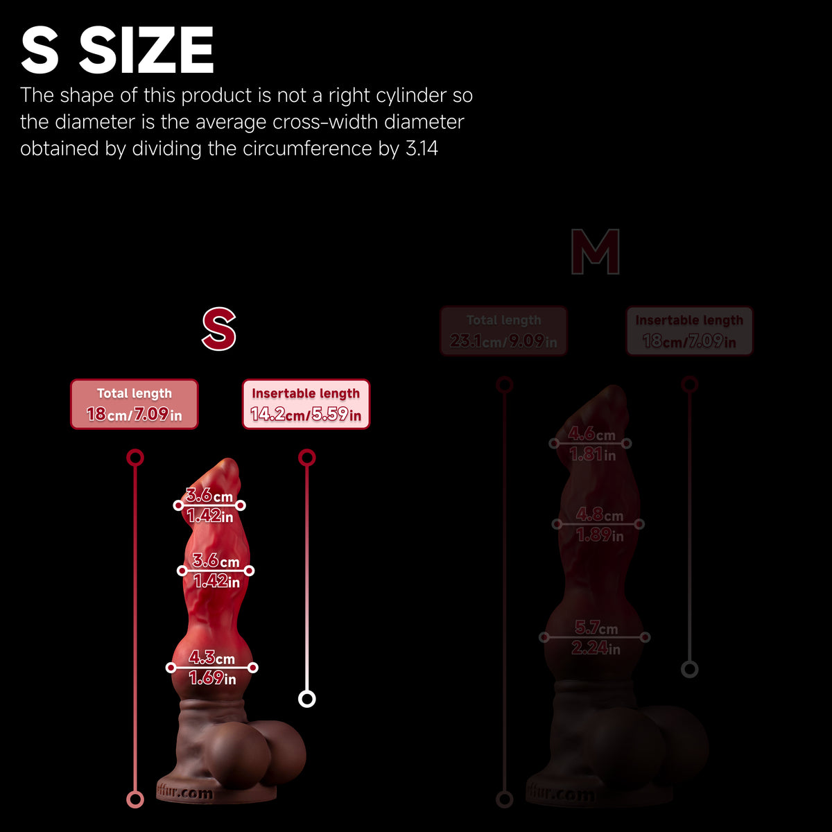 Vargrahl Hundedildo mit Knoten