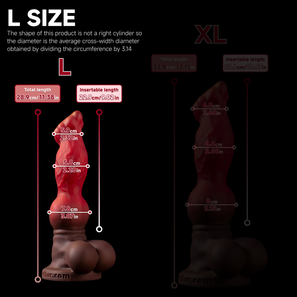 Vargrahl Hundedildo mit Knoten