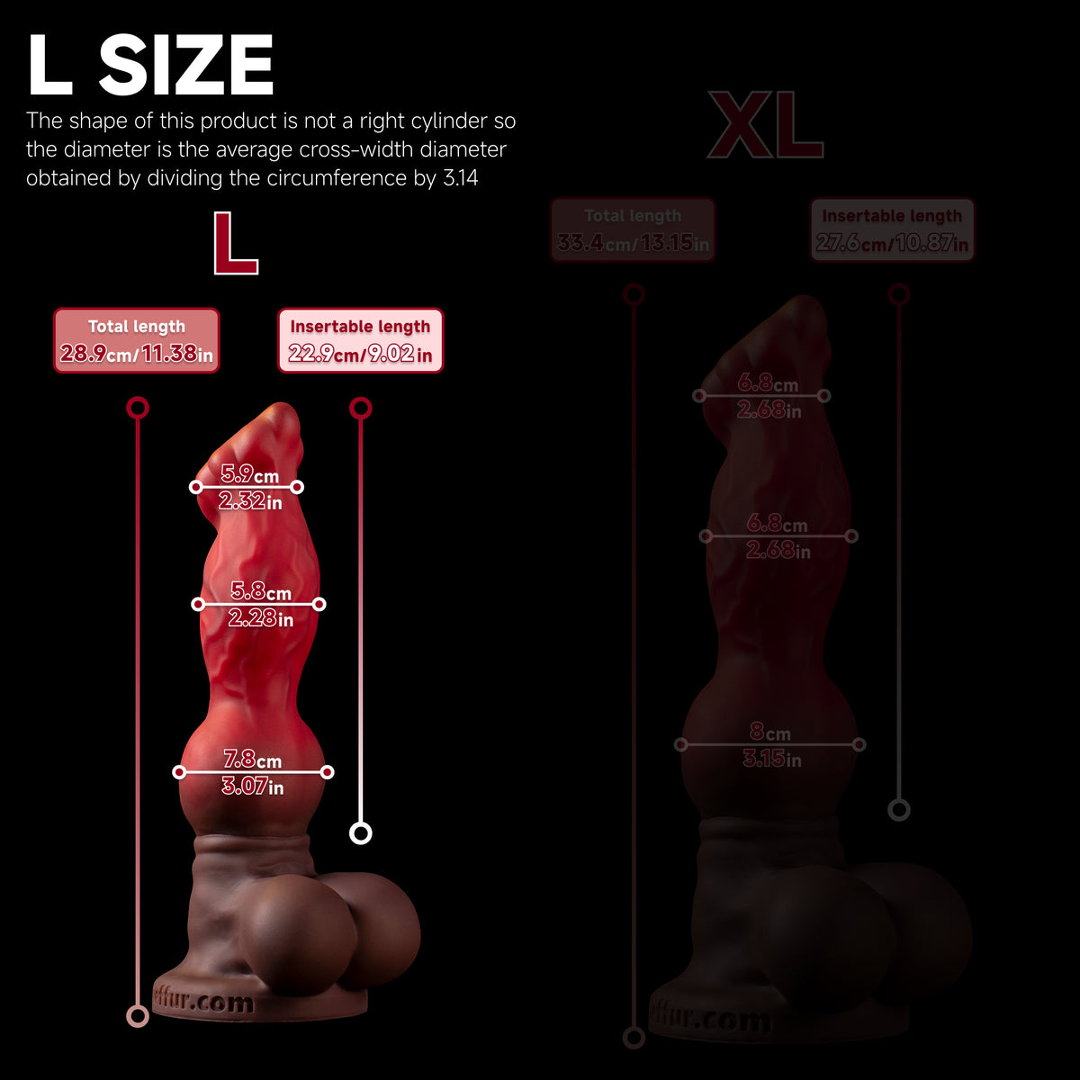 Vargrahl Hundedildo mit Knoten