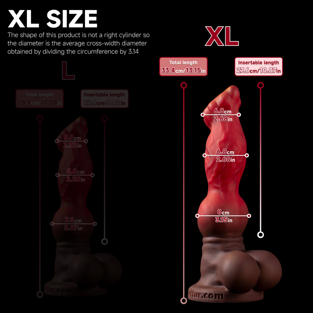 Vargrahl Hundedildo mit Knoten