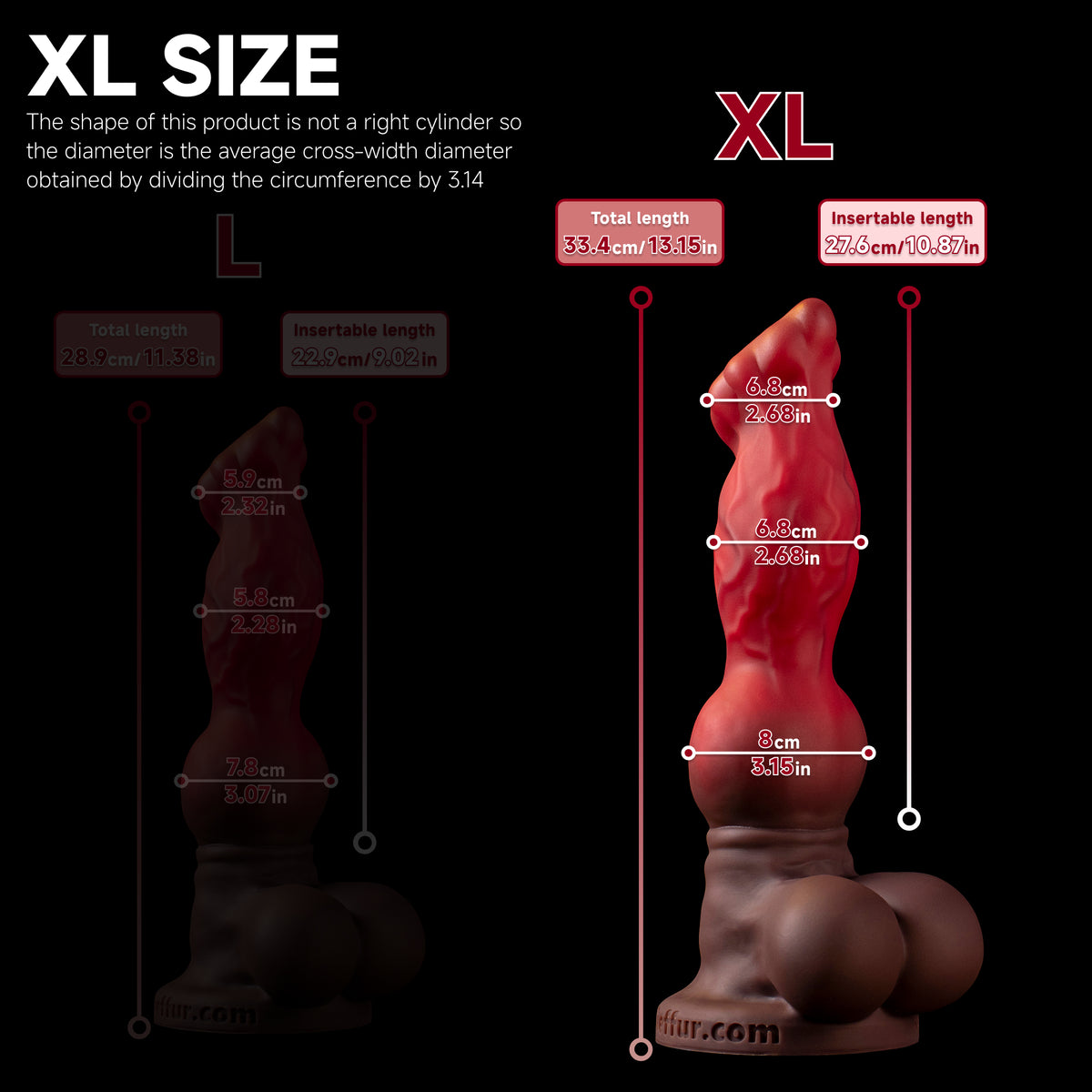 Vargrahl Hundedildo mit Knoten