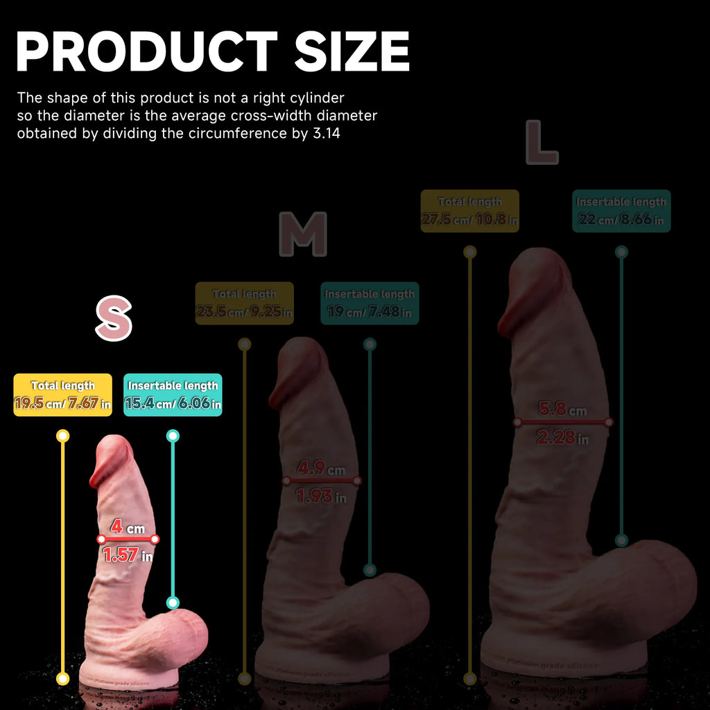 Realistic Vivid Dildo by Oieffur featuring a thick shaft, large head, and gentle curve for a lifelike appearance.