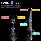 Oieffur Twin Fantasy double-ended dildo with alien tentacle design, featuring sculpted silicone for adult pleasure.
