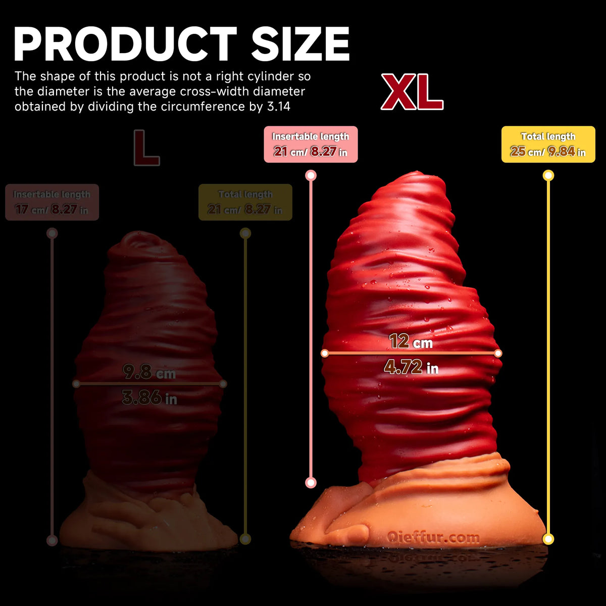 Oieffur Fantasy Dildo, mirror anal plug with prolapse-inspired shape, made for anal expansion and stimulation.