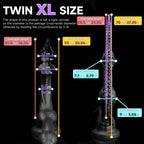 Oieffur Twin Fantasy double-ended dildo with alien tentacle design, featuring sculpted surface for adult pleasure.