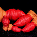 Oieffur Fantasy Dildo Mirror Anal Plug, platinum silicone piece designed to mimic anal prolapse for expansion.