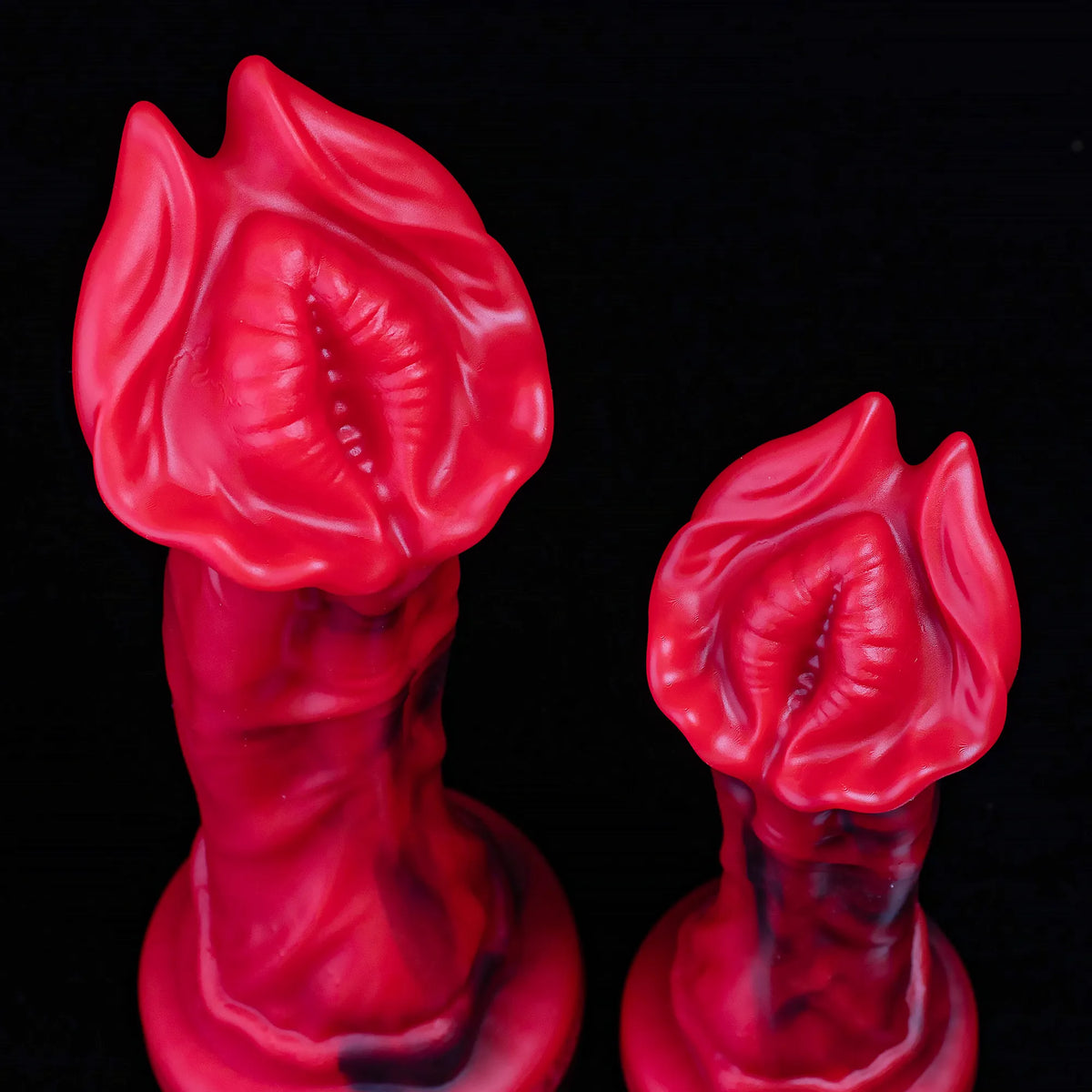 Oieffur Red Rock Turtle fantasy dildo made of high-quality silicone, featuring a red dragon design and smooth silicone surface.