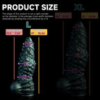 Oieffur Nexus Node Monster Fantasy Dildo with alien-inspired sculpting, platinum silicone material, detailed creature design, and a smooth surface.