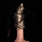 Canine-shaped dog penis sleeve made of platinum silicone, designed as a canine cock extender, for enhanced intimacy.